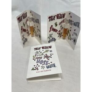 True Religion LOVE HOPE DREAM Perfume Samples Set of 3 .05 fl. oz each